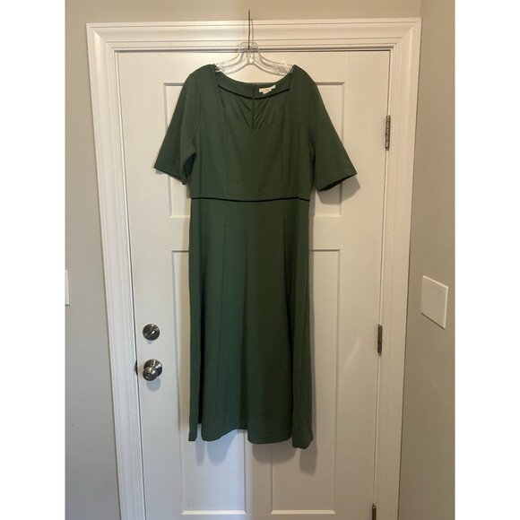 Boden Women's Green Ponte Jersey Maxi Dress Size 16 Tall Career Work Office - Picture 1 of 7